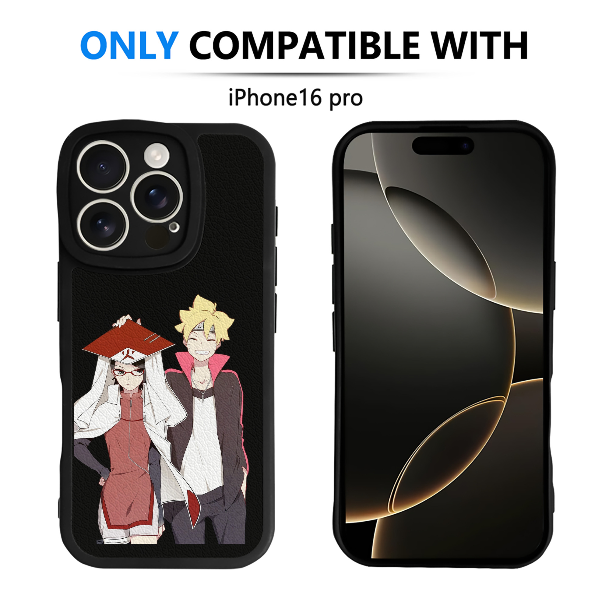 （画像用） NARUTO -ナルト- うちは サラダ Uchiha Sarada 【iPhone 16シリーズ対応】シリコンスマホケース（レザー調） 材質：シリコン